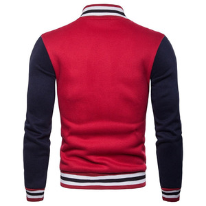 Men's High Quality Varsity Jacket Plus Size and Oversized 100% Cotton Solid Plain Wholesale Cheap <b>Top</b> Popular - Product Image 2
