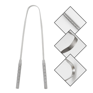Grattoir à langue en acier inoxydable de qualité supérieure, nettoyeur buccal ayurvédique, outil de nettoyage de la langue pour une haleine fraîche, réutilisable pour les soins bucco-dentaires quotidiens - Product Image 5
