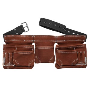 2026 Brown Leather <b>Tool</b> <b>Belt</b> With Multiple Pockets And Adjustable Strap For Workshop Equipment Storage - Product Image 6