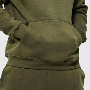 Nouvel ensemble de survêtement décontracté pour homme, style pull à capuche avec poches et manches longues, 2 pièces, couleur unie - Product Image 6