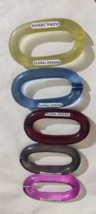 Collier en résine à maillons larges style vintage, mélange de couleurs, punk, ajouré, gros maillons ronds, longue chaîne en résine acrylique, art mural - Product Image 5