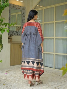 ชุด kurti & Palazzo ผู้หญิงบริสุทธิ์สองฟุตสไตล์ผ้ามัสลิน - Product Image 4