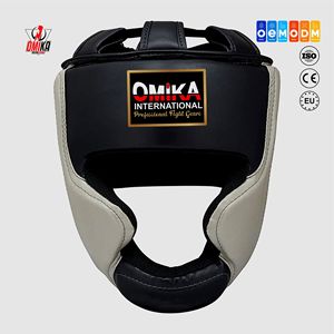 OMIKA INTERNATIONAL Best Protection Performance Customized Color Size Comfortable MMA Leather Kick Boxing <b>Training</b> <b>Head</b> Guard - Product Image 1