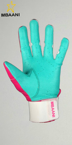 ถุงมือตีลูกเบสบอล Clash (สีชมพู/สีเขียวอมฟ้า) - ถุงมือหนังแท้สำหรับผู้เล่นเบสบอลและซอฟต์บอล - สำหรับเด็กและผู้ใหญ่ - Product Image 5