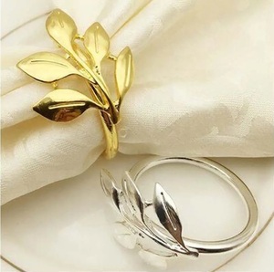 Shiny <b>Copper</b> Plated Charm Metal Napkin Rings for Holiday & Christmas Dinner Party <b>Table</b> Decorative Round Napkin Rings - Product Image 5