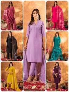 Women's Pink Marina <b>Silk</b> Embroidered Quick Dry Floor-Length <b>Kurta</b> Set Dupatta Traditional Indian Pakistani Wedding Wear Regular - Product Image 2