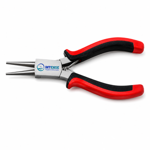 Pince à bec rond professionnel en acier inoxydable pour bijoux, pince ergonomique à poignée souple pour la mise en forme de fils, outil manuel pour la bijouterie - Product Image 1