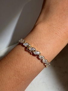 8+ Carat Lab Grown Diamond Tennis Bracelet Round Brilliant Cut IGI Certified 9k-18k <b>Solid</b> <b>Gold</b> Luxury Hira Chain <b>Bangle</b> Sale - Product Image 2