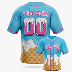 Maillot de baseball respirant sublimé, tissu anti-humidité, uniforme d'équipe personnalisé, résistant à la décoloration, chemise imprimée numériquement - Product Image 5