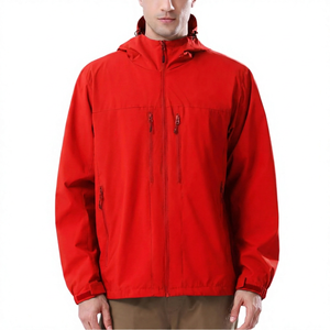 Blouson bomber pour homme, vert olive, à capuche, imperméable, coupe-vent, fermeture éclair, poches avant, vêtements de plein air formels, saison d'automne, coupe régulière - Product Image 4