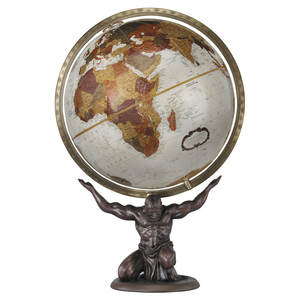 Mapa Antiguo del Océano y la Tierra con Figura Mitológica de Titan, Escultura Decorativa para Sala de Estar - Product Image 3