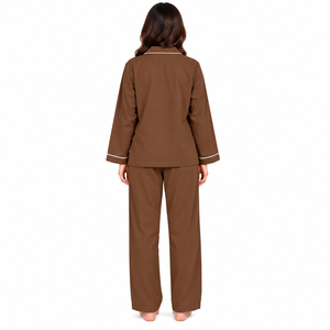 Conjunto de Pijama de Manga Larga para Mujer, Ropa de Dormir con Botones al Frente, Ropa de Casa Suave y Cómoda, Fabricante Personalizado - Product Image 3