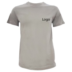 T-shirt rouge à manches courtes pour homme, col rond, coupe classique, couleur unie, jersey décontracté en coton, logo imprimé sur le devant - Product Image 6