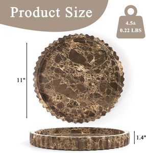 Bandeja Organizadora Decorativa de Mármol Económica para Mesa de Centro, Entrada, Baño y Mostrador de Dormitorio - Product Image 3