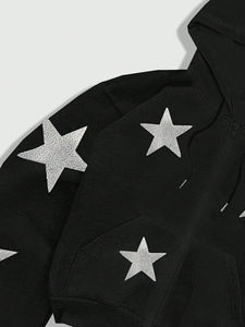 เสื้อสเวตเชิ้ตคอกลมผ้าฟลีซเนื้อนุ่มพิเศษ 100% ผ้าฝ้าย ทรงโอเวอร์ไซส์ ป้องกันขนร่วง  ลายปักแบบดิสเทรส พร้อมสกรีนโลโก้ตามสั่ง สำหรับผู้ชาย  ซักแบบสโตนวอช น้ำหนัก 380 กรัม - Product Image 4