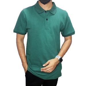 เสื้อเชิ้ตผู้ชายสีน้ำเงิน แขนสั้น ผ้าฝ้ายถัก สวมใส่สบาย สีพื้น แห้งเร็ว ระบายอากาศได้ดี ทรงปกติ - Product Image 4