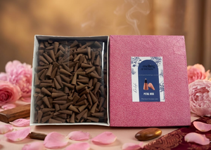 Encens en cône rose écologique, parfum vanille et jasmin, biologique, naturel, longue durée, pour aromathérapie à domicile, spa, yoga, brûleurs - Product Image 2