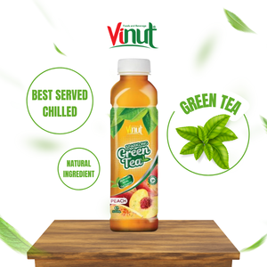 Boisson gazeuse au thé vert, bouteille PET 500ml, saveur soda, marque VINUT, fournisseur de boissons en gros au Vietnam, thé vert pétillant - Product Image 1