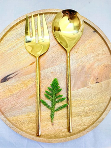 Ensemble de serveurs à salade en acier inoxydable écologique avec finition polie miroir, poignée en métal décorative, design moderne pour la cuisine et la salle à manger - Product Image 5