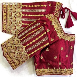 Collection de blouses prêtes-à-porter en soie fantôme lourde avec broderies et sequins, à fermeture avant rembourrée, pour femme - Exportateur de mode - Product Image 1