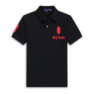 Polo à manches courtes brodé avec logo de marque, pour homme, été, haute qualité, 100% coton, décontracté, golf, grand logo - Product Image 5