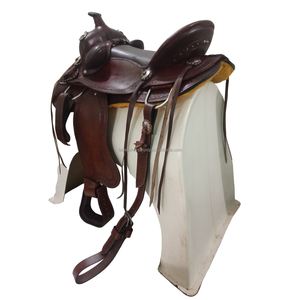 Genuine Leather Pleasure Riding <b>Saddle</b> Wade <b>Saddle</b> Roper Ranch Racing <b>Saddle</b> for Horse Products Equine Equestrian with Tack Set - Product Image 1