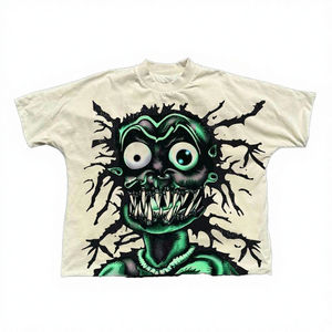 Camiseta de Hombre de Alta Calidad, 100% Algodón, Personalizada, Impresión DTG, Corte Regular, Cuello Redondo, Manga Corta, Estilo Hip Hop, Streetwear - Product Image 4