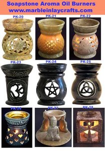 Beautiful Handmade Soapstone Carving Aroma Oil Burner Round Shape Luxurious Design For Home Decoration And Thanksgiving Purpose - Product Image 2