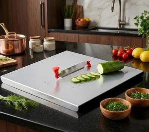 Planche à découper en bambou écologique, antidérapante, durable, pour la préparation des aliments à la maison - Product Image 2