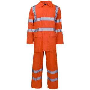 Ensemble de vêtements de pluie universels pour adultes, haute visibilité, en polyester imperméable, vêtements de travail réfléchissants, vêtements de pluie industriels pour l'extérieur - Product Image 3