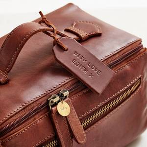 Genuine Leather Toiletry Bag Men Travel Dopp Kit Waterproof Grooming Organizer Storage <b>Case</b> LTB-0111 - Product Image 4
