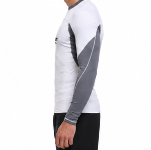 เสื้อรัดกล้ามเนื้อแขนยาวสำหรับยูนิเซ็กซ์ สีดำ แห้งเร็ว ระบายอากาศได้ดี เป็นมิตรกับสิ่งแวดล้อม ป้องกันรังสียูวี UPF50+ ป้องกันแบคทีเรีย เหมาะสำหรับกีฬา MMA และ BJJ - Product Image 5