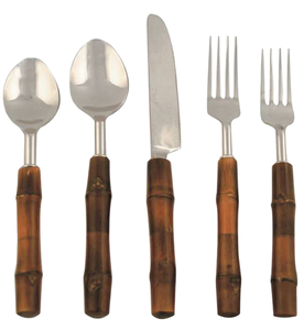 Ensemble de couverts modernes de luxe écologiques en acier inoxydable avec cuillère, fourchette et couteau - Product Image 6