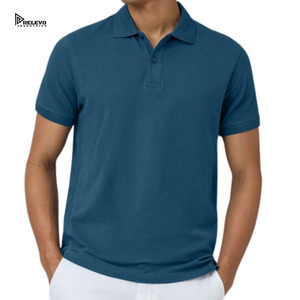 Polo homme Relevo Industries, manches courtes, noir uni, 100% coton, col rabattu. - Product Image 3