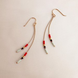 Trendy Seed bead earrings boho earrings western earrings beaded boho earrings minimalist earrings gold beaded earrings By UO - Product Image 5