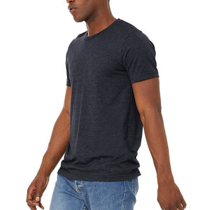 Men's 100% Cotton Worsted Formal <b>Short</b> Sleeve O-Neck Loose Fit T-Shirt with Front Logo and Anti-Pilling - Product Image 2