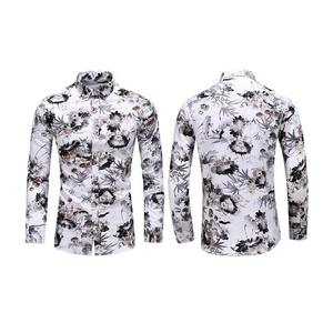 Chemise à manches longues pour homme RNSHANGER, grande taille 7XL, imprimée, style plage, décontractée, coupe slim, tendance, printemps et automne - Product Image 4