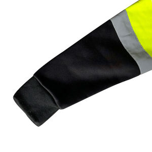 Sudadera de Seguridad Reflectante de Alta Visibilidad con Cremallera Completa, Chaqueta de Trabajo con Capucha Desmontable, Impermeable y Transpirable, Ropa de Trabajo de Seguridad OEM - Product Image 3