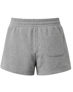 Pantalones Cortos Deportivos Personalizados para Mujer, Color Gris, de Algodón y Felpa, Cintura Elástica con Cordón, para Gimnasio, Casuales, de Verano, Fabricante y Proveedor OEM - Product Image 2