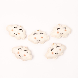 Adorno de Fieltro de Lana con Forma de Nube Sonriente, Formas de Fieltro, Decoración de Nubes de Fieltro, Juguetes Interactivos para Niños, Accesorios para Fotos de Recién Nacidos - Product Image 2