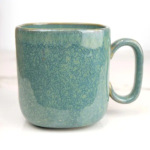 Taza de Café de Cerámica Premium con Esmalte Reactivo Moteado, Aislamiento de Pared Gruesa y Diseño de Asa Resistente para la Comodidad Diaria - Product Image 1