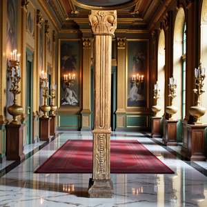 Columna Decorativa Tallada a Mano en Madera de Teca Sólida de Estilo Indio Vintage para Proyectos de Templos, Villas y Hoteles |   Mix Match 1 Contenedor - Product Image 6