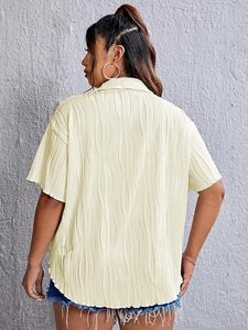Women Poly Blend Stylish Korean <b>Tops</b> Oversized Shirts, Crop Tanks & Trendy Summer Wear - Product Image 3