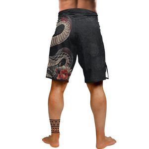 Shorts MMA sur mesure OEM unisexe pour entraînement d'arts martiaux, en polyester sublimé extensible dans les quatre sens, vente en gros d'usine OEM - Product Image 5