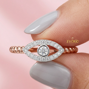 Anillo de Plata de Ley 925 con Diamante de Laboratorio de Corte Redondo, Bisel Pavé, Joyería para Mujer - Product Image 2