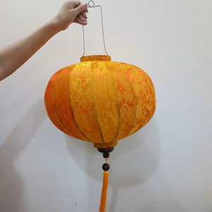 Silk Lanterns Handmade Bamboo Silk Lanterns Hanging Decor For Balcony Garden Wedding Vietnam Silk Lanterns Lighting - Product Image 1