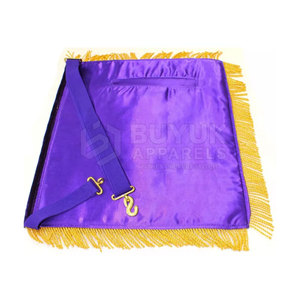 Tabliers maçonniques en cuir faits main, broderie personnalisée, réglables, classiques, avec épingle de sûreté, lavables, haute qualité, personnalisables - Product Image 2
