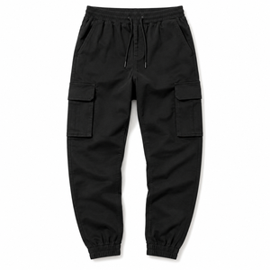 Pantalones Jogger Cargo de Punto con Cordón Elástico para Hombre, Transpirables, de Corte Holgado, Casuales, Deportivos, de Poliéster/Algodón, OEM ODM - Product Image 1