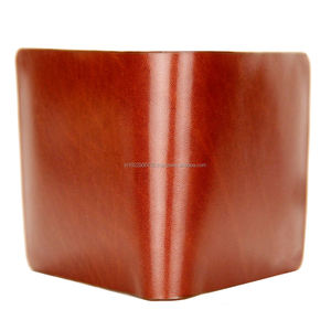 Portefeuille en cuir élégant de qualité supérieure pour hommes, court, protégé par RFID, logo personnalisé, porte-carte minimaliste, matériau en polyester à fermeture ouverte - Product Image 3