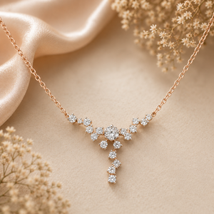 <b>Top</b> Trending Mangalsutra Jewelry Set Prong Set Lab Grown Diamonds IGI Certificate <b>Rose</b> Gold Solid Women Classic Style Wedding - Product Image 3